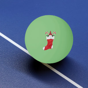 Balle De Ping Pong Petits Sucres de canne Gnome Red Christmas Stockin