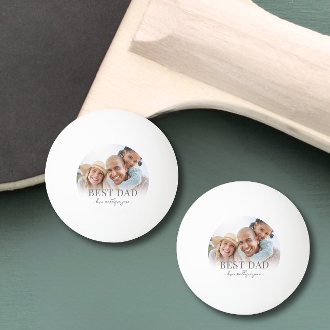 Balle De Ping Pong Photo de papa (Best Dad Photo Father Ping Pong Ball)