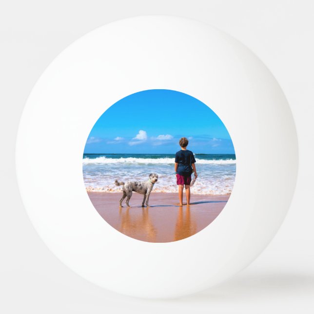 Balle De Ping Pong Photo personnalisée Ping Pong Ball Your Photos Cad (Dos)