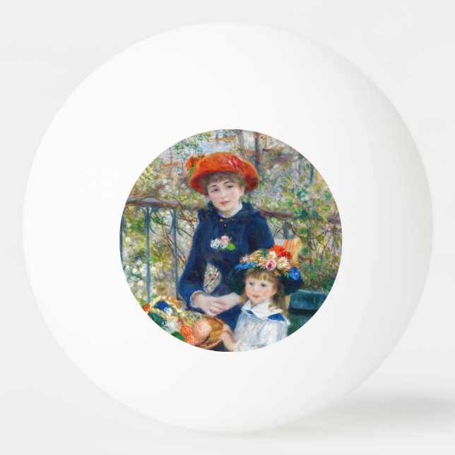 Balle De Ping Pong Pierre-Auguste Renoir - Deux soeurs sur la terrass (Devant)