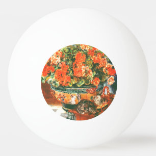 Balle De Ping Pong Pierre-Auguste Renoir Geraniums Et Chats