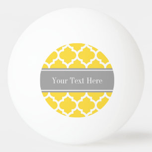 Balle De Ping Pong Pineapple Wht Moroccan #5 Dk Gray Name Monogram