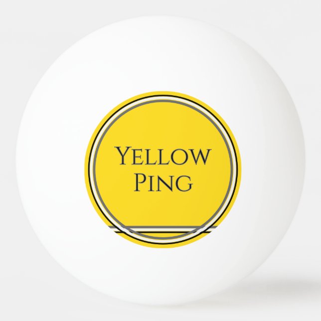 Balle De Ping Pong Ping jaune (Devant)