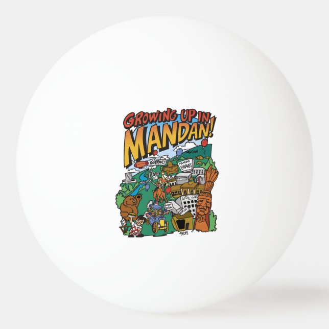 Balle De Ping Pong Ping Pong Ball "Grosse dans Mandan" (Devant)