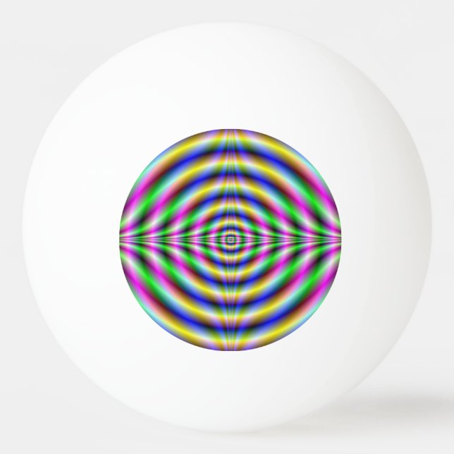 Balle De Ping Pong Ping Pong Ball Psychedelic Neon Eye (Devant)