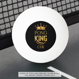 Balle De Ping Pong Ping Pong King Gold Couronne personnalisée