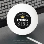 Balle De Ping Pong PING PONG KING Gold Crown Personnalisé Noir<br><div class="desc">Le PONG KING mérite ses propres balles de ping-pong personnalisées avec une couronne d'or. CHANGEMENT DE COULEUR : Modifiez l'arrière - plan noir en cliquant sur l'onglet CUSTOMISER PLUS LOIN. Contactez le concepteur via Zazzle Conversation ou makeitaboutyoustore@gmail.com si vous souhaitez modifier ce design.</div>
