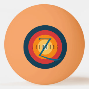 Balle De Ping Pong Ping Pong Personnalisé Nom Modifiable Initial Cute