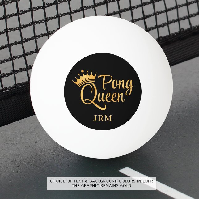Balle De Ping Pong Ping Pong Queen Black Gold Nom (Créateur téléchargé)