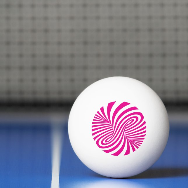 Balle De Ping Pong Pink Swirl Ping Pong Ball (Filet)