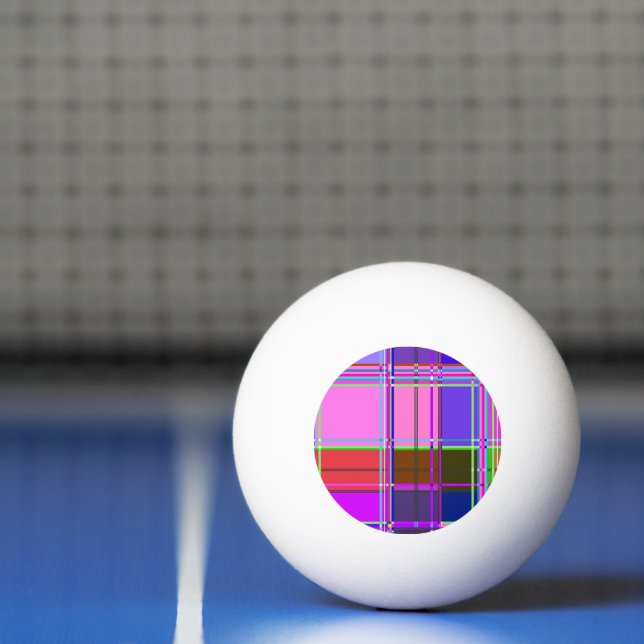 Balle De Ping Pong Pink tartan Fabric Pattern Cloth Madras (Filet)
