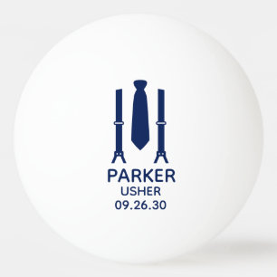Balle De Ping Pong Placeur Cravate Bleue
