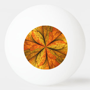 Balle De Ping Pong Plante d'automne, feuille d'art fractal abstrait m