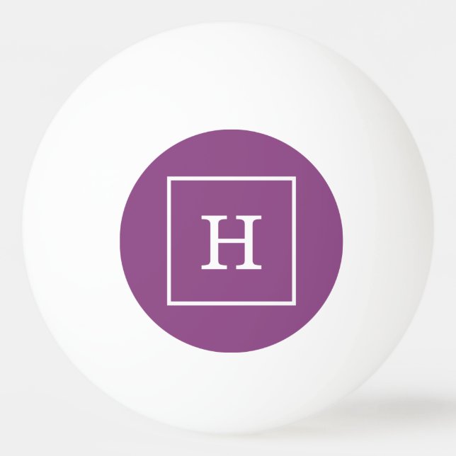 Balle De Ping Pong Plum Purple White Framed (Devant)