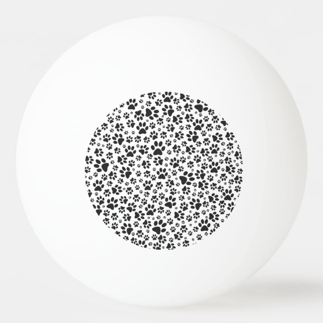 Balle De Ping Pong Poches de chien noir et blanc Poka Dot (Devant)