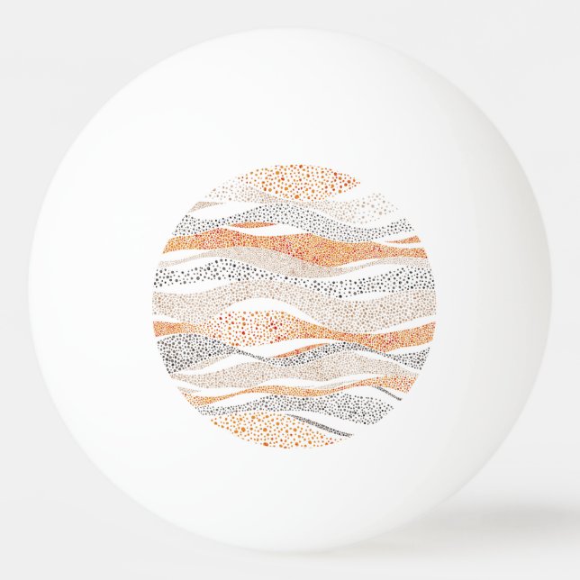 Balle De Ping Pong Pointillisme Wavy Polka : Doux Doux Textile (Devant)