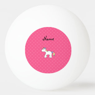 Balle De Ping Pong pois rose unicorne de Rainbow