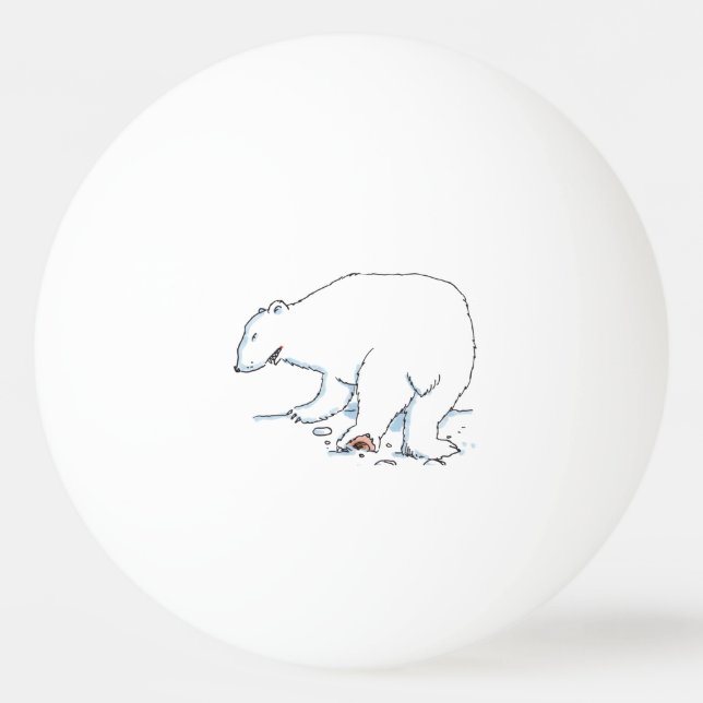 Balle De Ping Pong Polar Bear 1 étoile ping-pong balle (Devant)