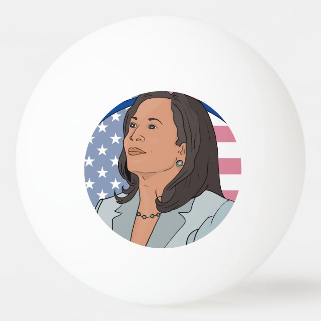 Balle De Ping Pong Politique Kamala Harris (Devant)
