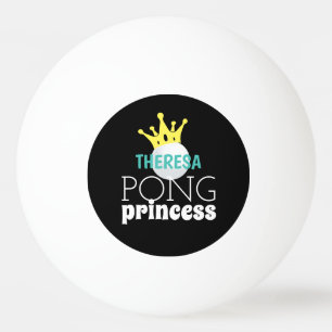 Balle De Ping Pong Pong Princess Turquoise Nom personnalisé