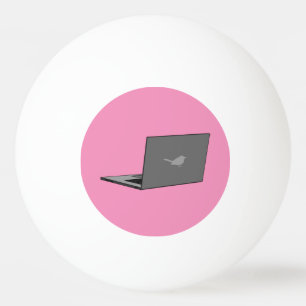 Balle De Ping Pong Portable gris avec logo d'oiseau