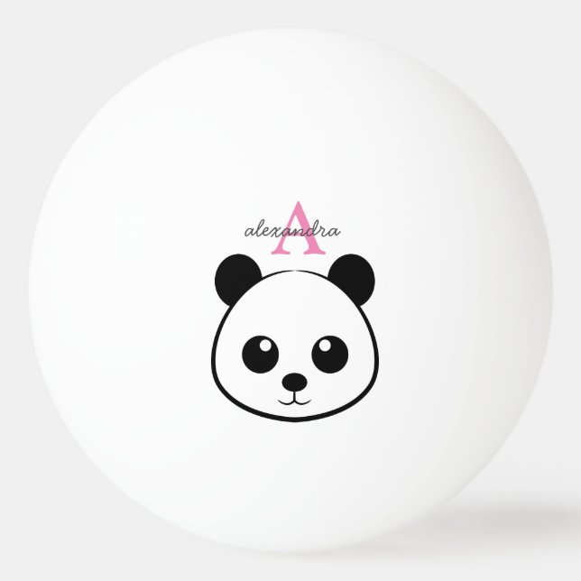 Balle De Ping Pong Porte-panda coutume Monogramme (Devant)
