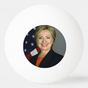 Balle De Ping Pong Portrait officiel d'Hillary Clinton