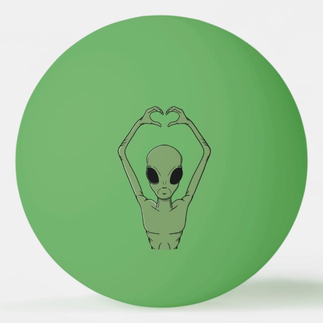 Balle De Ping Pong Pose du cœur extraterrestre (Devant)