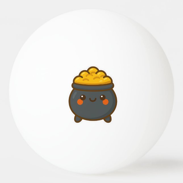Balle De Ping Pong Pot d'or Kawaii (Devant)