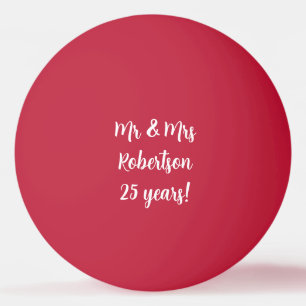 Balle de ping pong pour les 25 ans de mariage de M