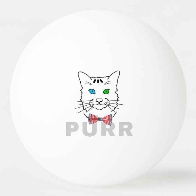 Balle De Ping Pong Purr de chat (Devant)