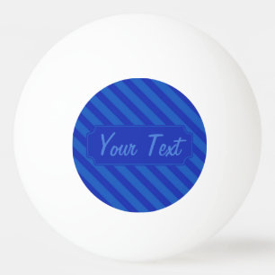 Balle De Ping Pong Rayures bleu cobalt foncé diagonales