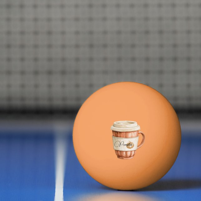 Balle De Ping Pong Rayures Latte Peche Citrouille   (Filet)