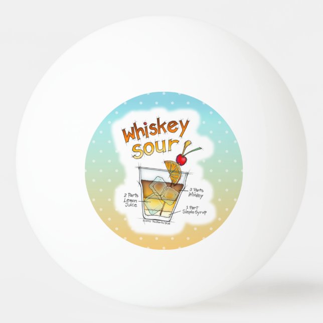 BALLE DE PING PONG - RECETTE WHISKEY SOUR COCKTAIL (Devant)