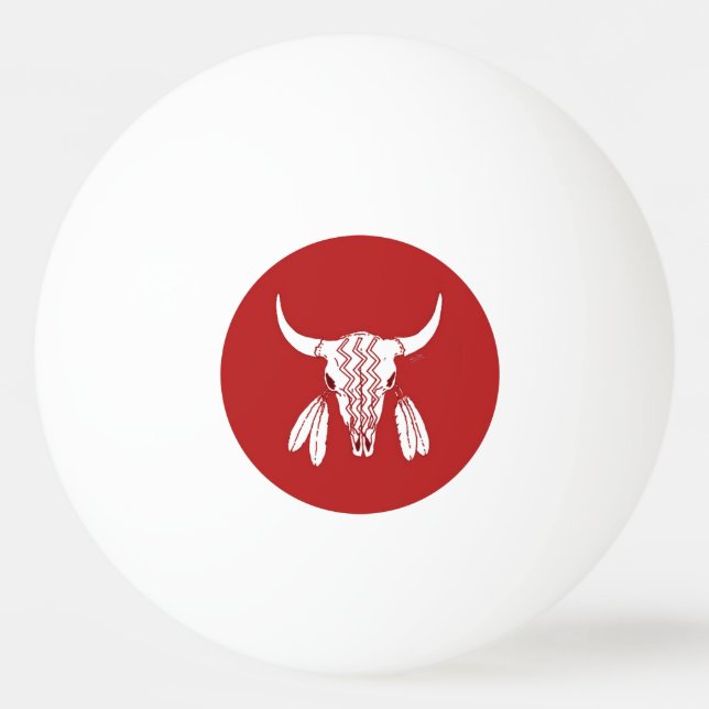 Balle de ping pong Red Ghost Dance Buffalo 1 étoil (Devant)