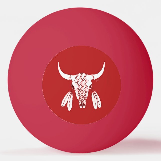Balle de ping pong Red Ghost Dance Buffalo rouge 1 (Devant)