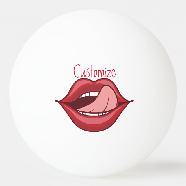 Balle De Ping Pong Red Lips Open Mouth Thunder_Cove (Devant)