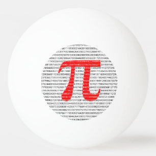 Balle De Ping Pong Red Number pi est un symbole de constante mathéma