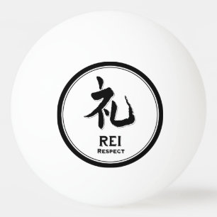 Balle De Ping Pong REI respect bushido vertu samurai kanji tatouage