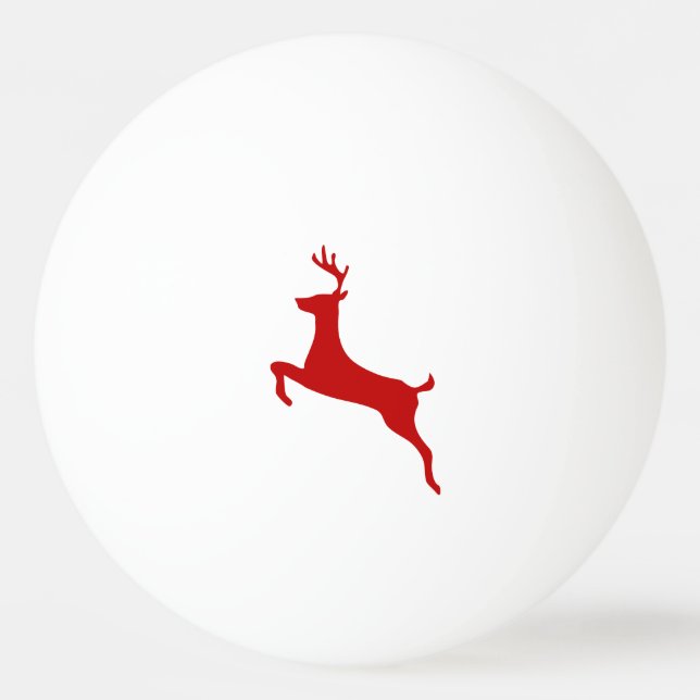 Balle De Ping Pong Reindeer Jump Noël Rouge Silhouette Golf Balls (Devant)