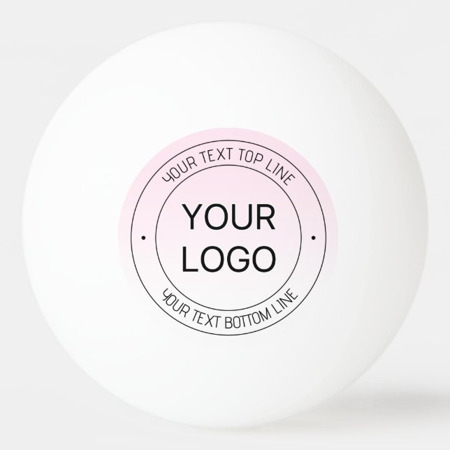 Balle De Ping Pong Remplacement de logo facile & texte éditable Rose  (Devant)