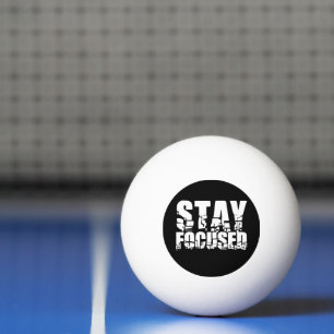Balle De Ping Pong Rester concentré Phrase motivationnelle avec tex