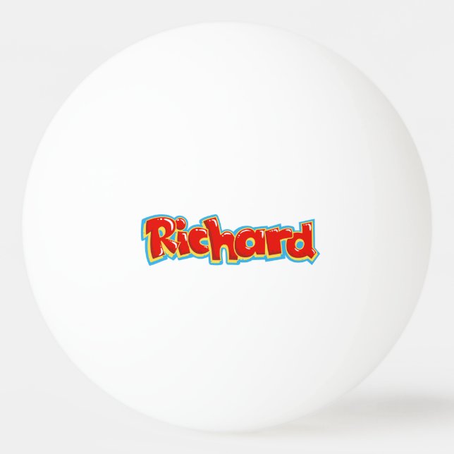 Balle De Ping Pong Richard graffiti (Devant)