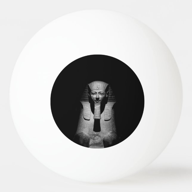 Balle De Ping Pong Roi pharaon noir et blanc (Devant)