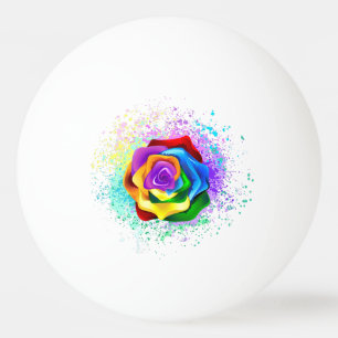 Balle De Ping Pong Rose arc-en-ciel colorée