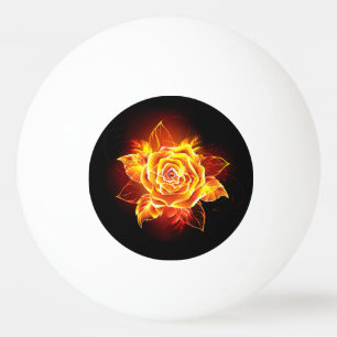 Balle De Ping Pong Rose de feu en fleurs