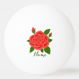 Balle De Ping Pong Rose rouge avec des boules et des boules de ping t