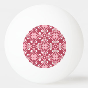 Balle De Ping Pong Rouge, beige à fleurs, papier peint motif sans cou