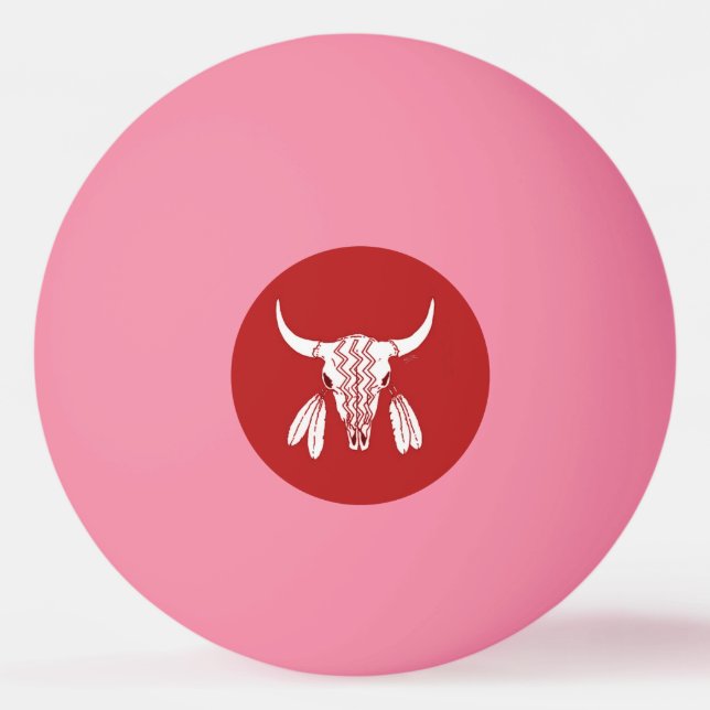 Balle de ping pong rouge Ghost Dance Buffalo 1 éto (Devant)