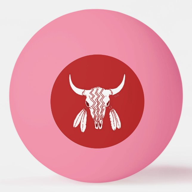 Balle de ping pong rouge Ghost Dance Buffalo 1 éto (Devant)